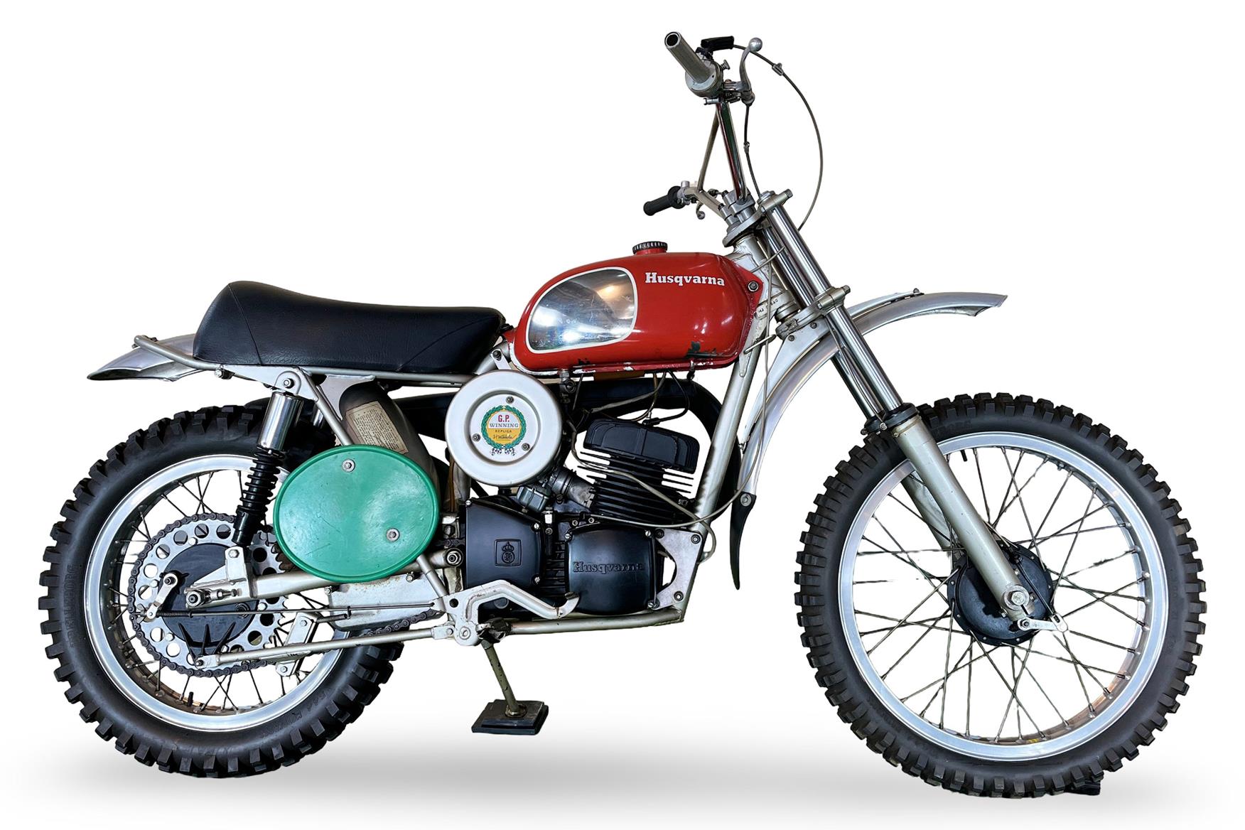 Husqvarna 250 with Solar Productions link heads to Bonhams