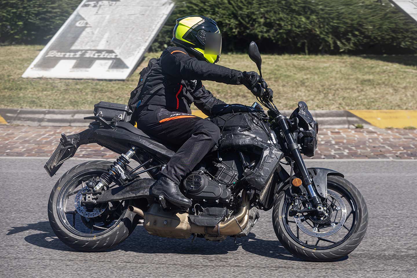 Moto Guzzi Eldorado 500 riding on road