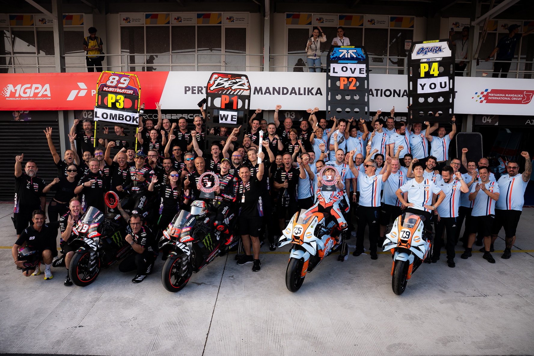 Bezzecchi leads Aprilia to historic 1-2-3-4 in Indonesia