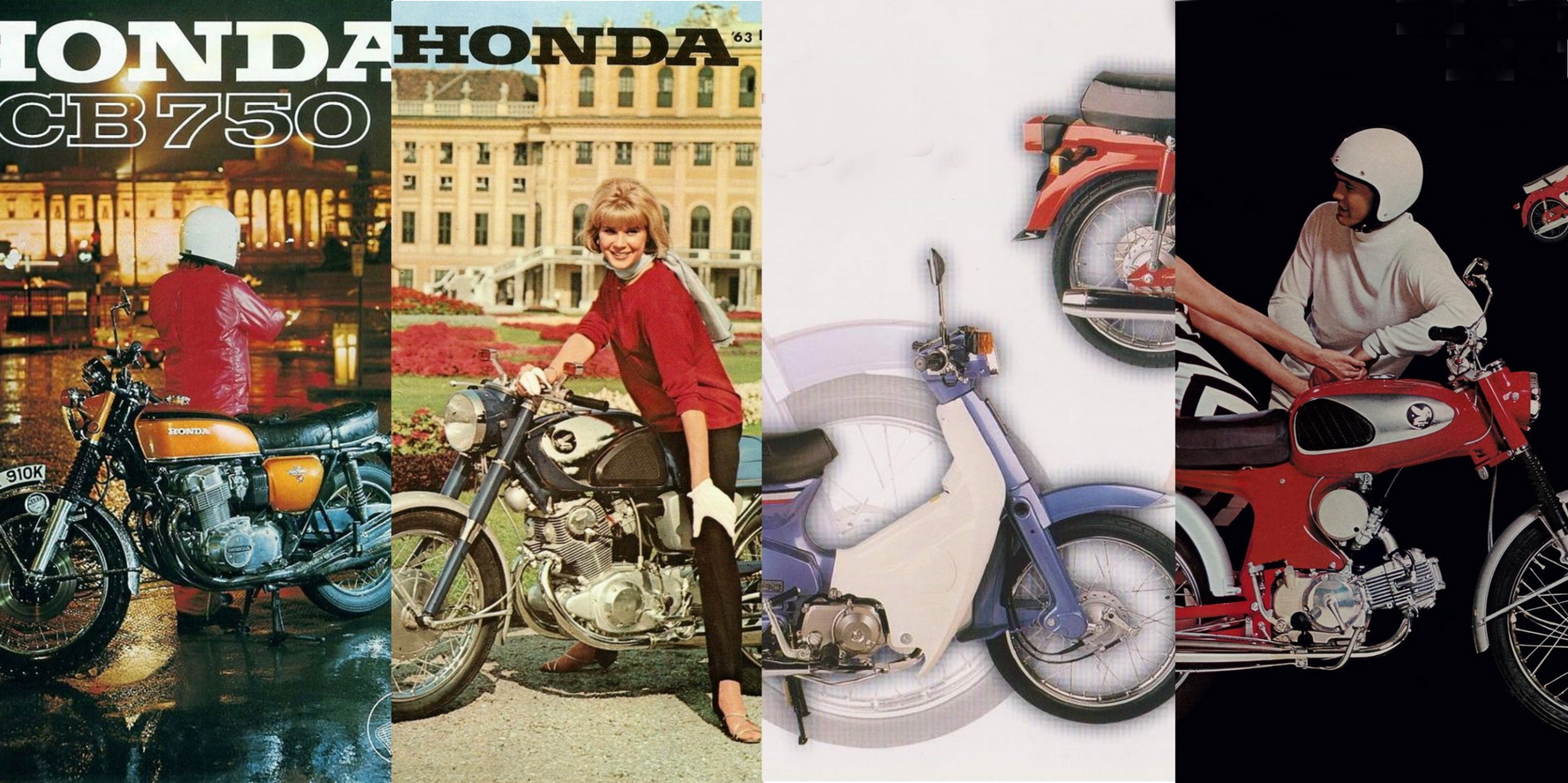 Honda’s brochures, four visions of motorcycle advertising