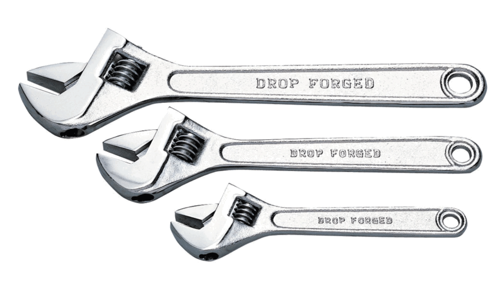 Clarke CHT104 puts three adjustable wrenches in one set