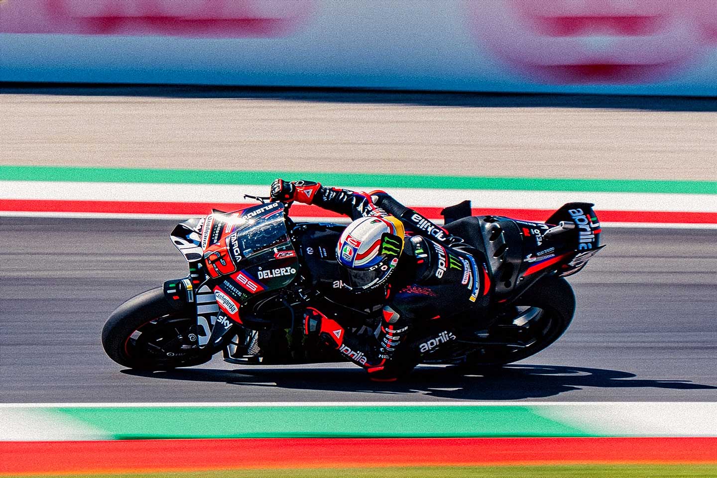 Marco Bezzecchi racing at Mugello MotoGP race