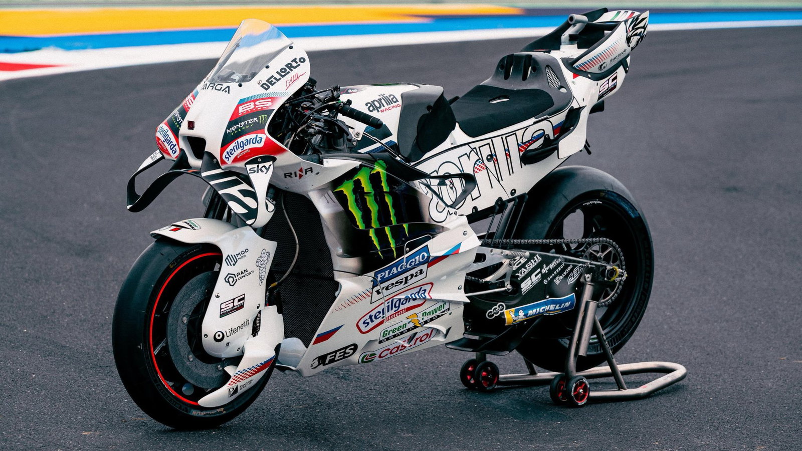 Aprilia marks Vespa anniversary with white RS-GPs at Misano