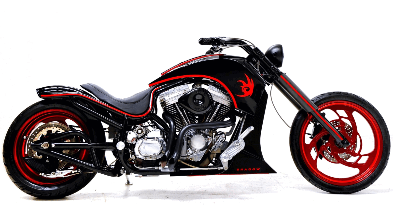 Shadow-themed custom motorcycle reaches £210,000 at auction
