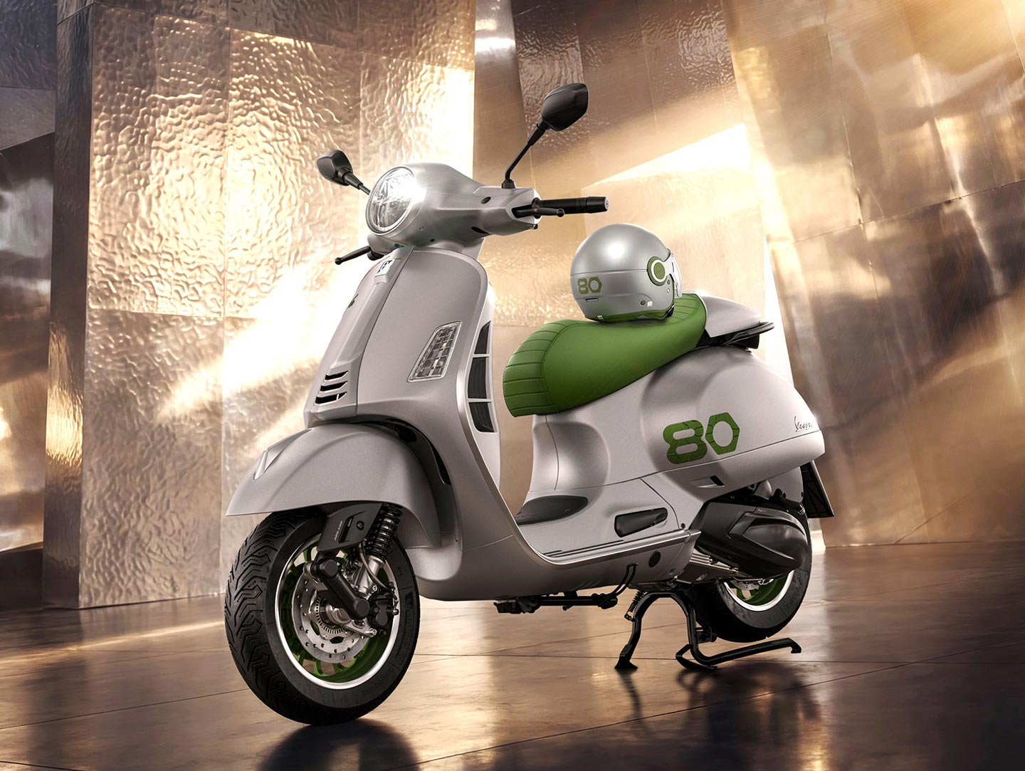 2026 Vespa Edizione Ottantesimo artistic 3/4 view