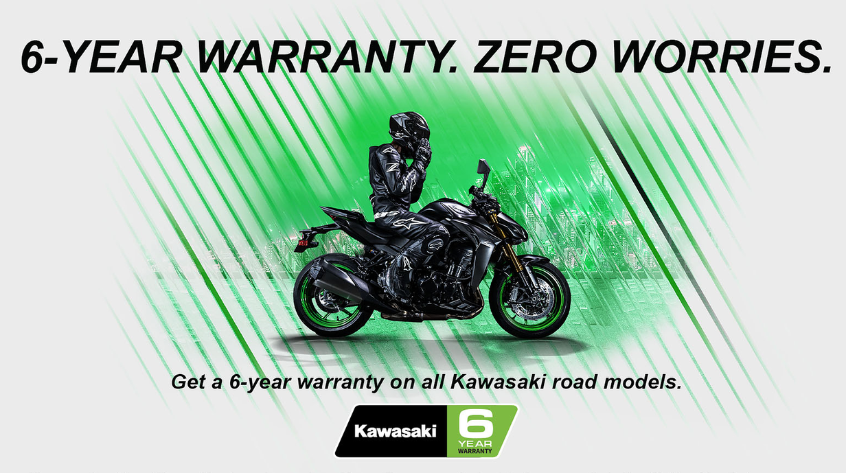 Kawasaki extends its European motorcycle warranty to six years