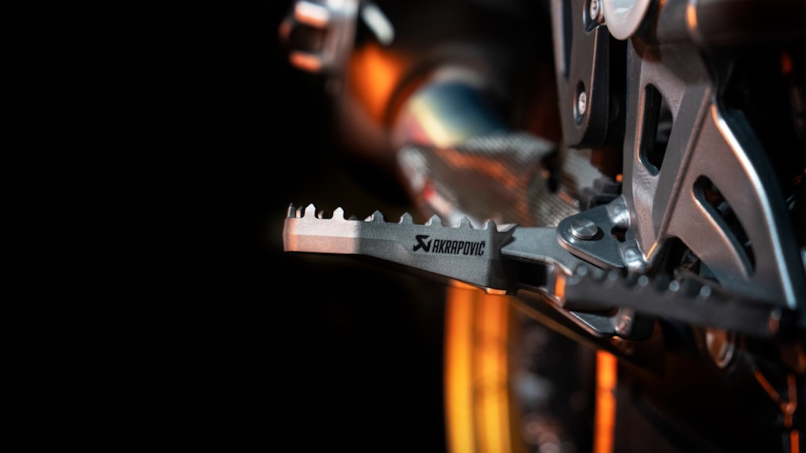 Akrapovic brings titanium to adventure footpegs